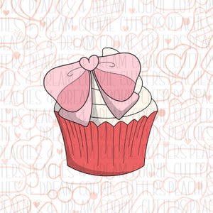 STL Coquette Cupcake | Sugar Cookies | Cookie Cutter STL | STL Files | Valentines | Valentines Day | Digital File