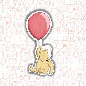 STL Orso e Palloncino / Biscotti di Zucchero / Tagliabiscotti STL / File STL / Personaggio TV / Download Istantaneo / Film