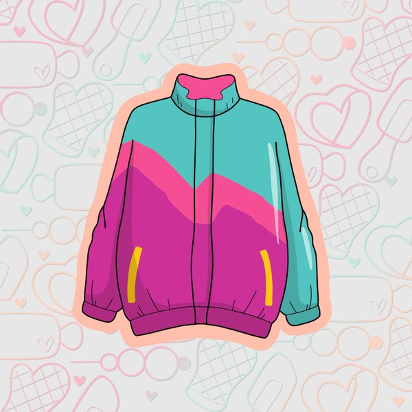 STL 90s Ski Jacket| Retro | 90s | Groovy | Digital File | Cookie Cutter |