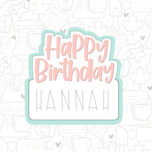STL Happy Birthday Namensschild | Geburtstag-Ausstechform | Feier | Geburtstag | Digitale Datei | Party