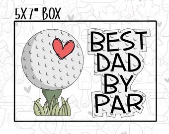 STL Best Dad By Par Set  | Fathers Day Cookie Cutter | Dad | Digital File | Golf