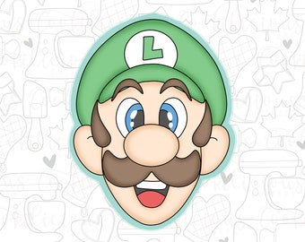 STL Green Italian Plumber | Sugar Cookies | Cookie Cutter STL | STL Files | Tv Character | Instant Download | Mario | Video Games