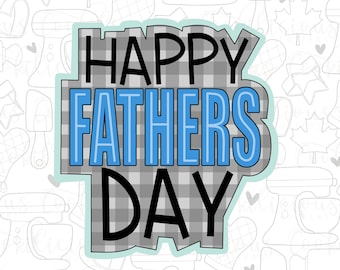 STL Chunky Fathers Day Plaque | Fathers Day Cookie Cutter | Dad | Digital File |