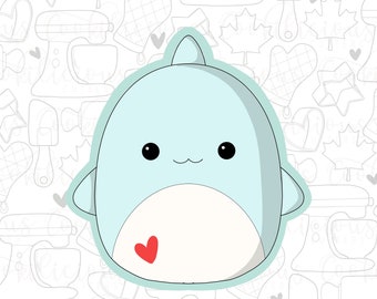 STL Shark Plush | Sugar Cookies | Cookie Cutter STL | STL Files | Kids | Birthday | Squishmallow