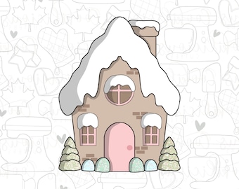 STL Chunky Gingy House | Christmas Cookies | Cookie Cutter STL | STL Files