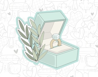 STL Floral Ring Box | Sugar Cookies | Cookie Cutter STL | STL Files | Wedding  | Bridal | Florals |