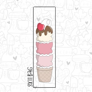 STL Skinny Ice Cream | Sugar Cookies | Cookie Cutter STL | STL Files | Valentines | Valentines Day | Digital File