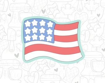 STL Usa Flag | Sugar Cookies | Cookie Cutter STL | STL Files | Patriotic  | 4th of July | |