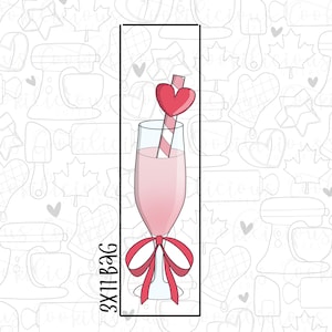 STL Skinny Champagne | Sugar Cookies | Cookie Cutter STL | STL Files | Valentines | Valentines Day | Digital File