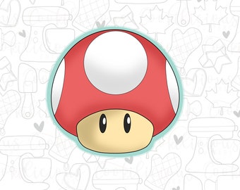 STL Cute Mushroom | Sugar Cookies | Cookie Cutter STL | STL Files | Tv Character | Instant Download | Mario | Video Games