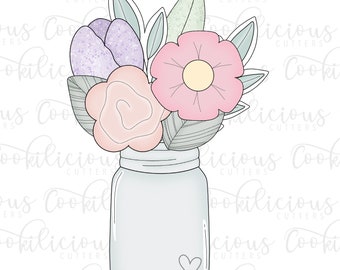 STL Florales Servierplatten-Set | Mutter-Tag-Ausstechform | Mama |Frühling | Digitale Datei | Blumen | Zucker Kekse