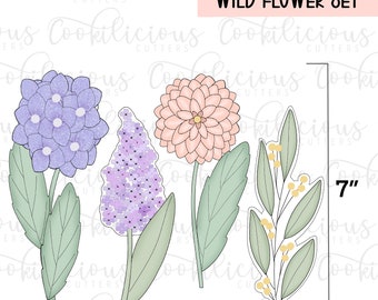 STL große Wildblumen | Mutter-Tag-Ausstechform | Mama |Frühling | Digitale Datei | Blumen | Zucker Kekse