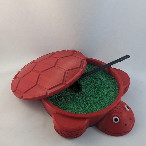 Turtle sandbox ashtray, Cannabis Ashtray, Toy Sand Box, Zen Garden, Novelty Turtle, Knick Knack holder