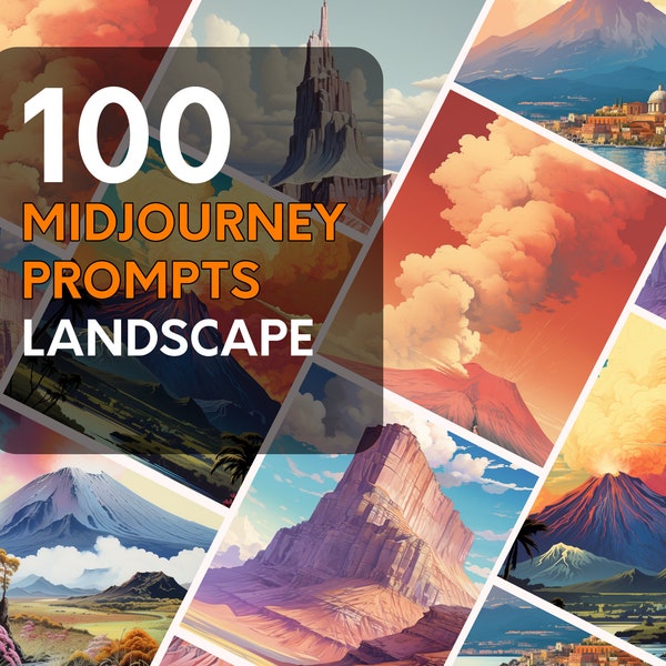 100 Landscape Art MIdjourney Prompts, Midjourney Landscape Design Ideas, AI Generated Design, Easy AI Prompts Guide