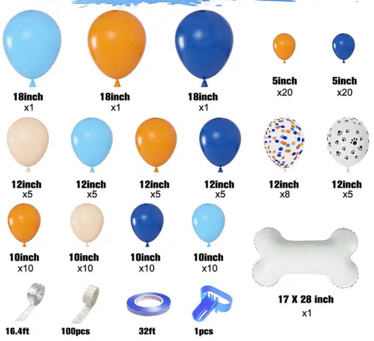 Bluey- Themed Balloon Arch Kit