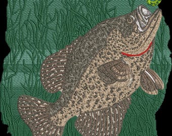 Crappie Embroidery Design