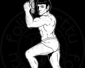 Star Trek Spock Pinup fanart Print