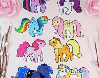 My Little Pony Friendship Is Magic G1 Style Stickers