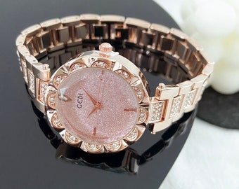round lace quartz women's watch/ wrist watch/ Anniversary gift / Gift for Her / Vintage Women's Watches