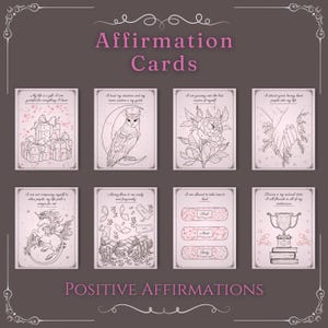 Affirmation Cards, Positive Quote Cards, Self Esteem, Confidence, Self Care, Self Love