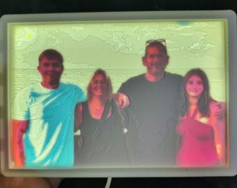 Cuadro de litofanía iluminado personalizado con marco.