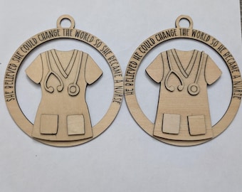 Adorno navideño de enfermera