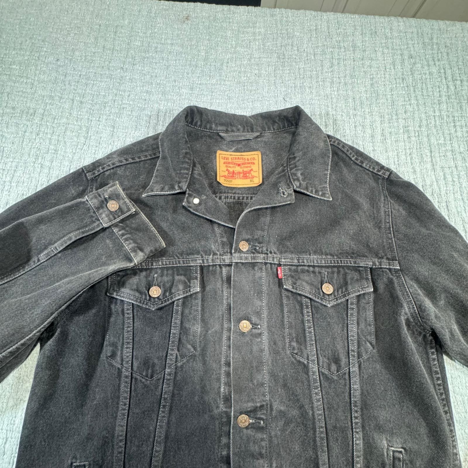 Vintage Levis Black Denim Jacket - Etsy