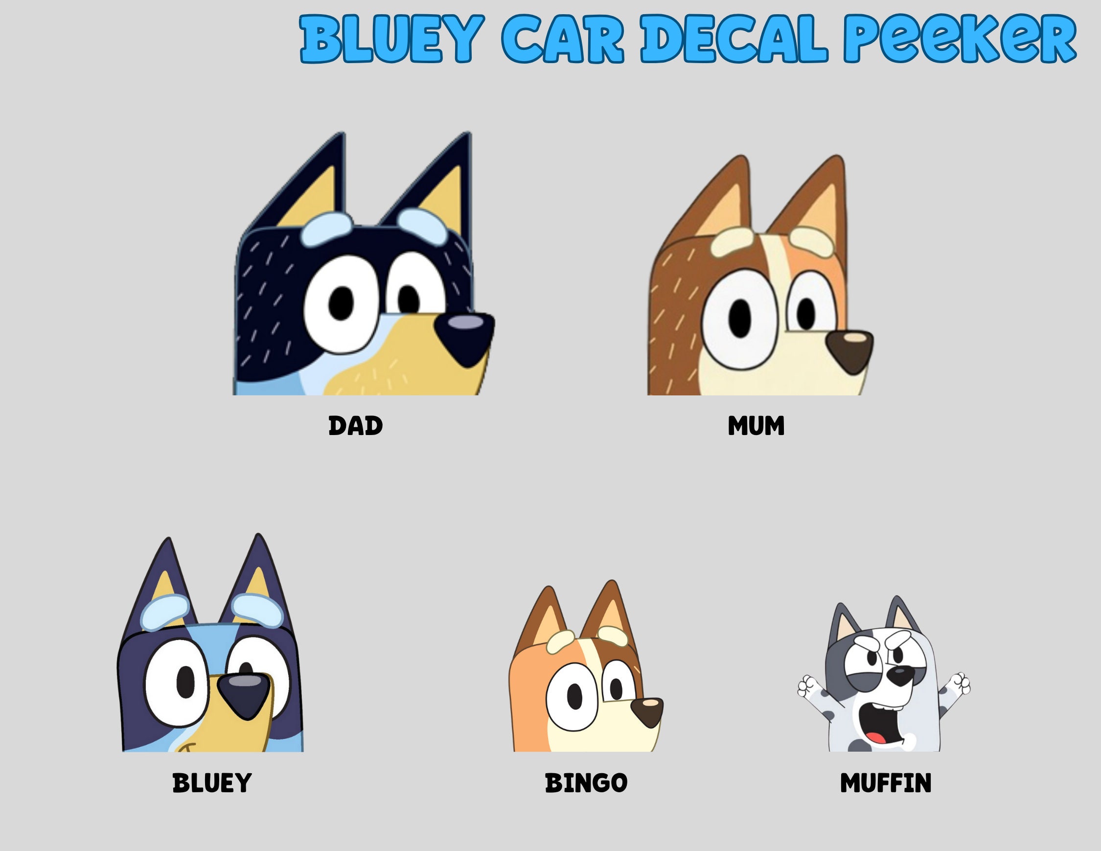 Blue Dog Car Decal, Heeler Family , Blue Dog