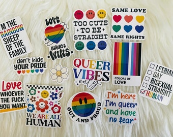 Pride Sticker Pack, LGBTQ Sticker, Pride Laptop Sticker