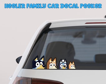 Blue Dog Car Decal, Heeler Family Sticker, Blue Dog Sticker