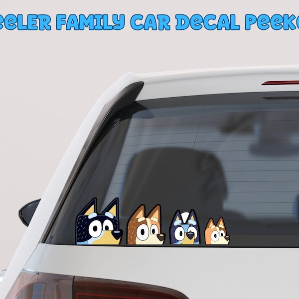 Blue Dog Car Decal, Heeler Family Sticker, Blue Dog Sticker