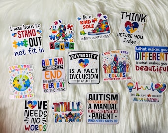 Paquete de pegatinas de autismo, pegatina de concienciación sobre el autismo, pegatina de autismo,