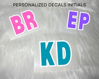 Gepersonaliseerde stickernamen, gepersonaliseerde sticker, initialen van vinylnamen