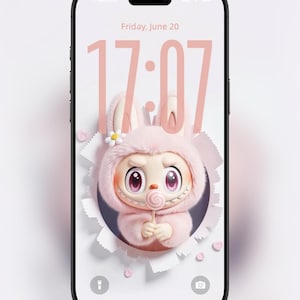 Mokoko Labubu Live Wallpaper | Labubu Live Photo| Labubu Animated Digital Phone Screen | Instant Download | Kawaii Aesthetic Background