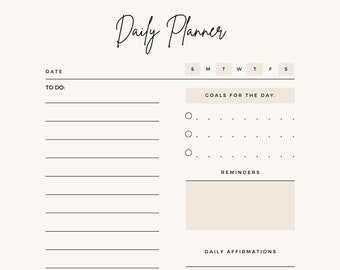 Minimalistic Daily To Do List/Planner