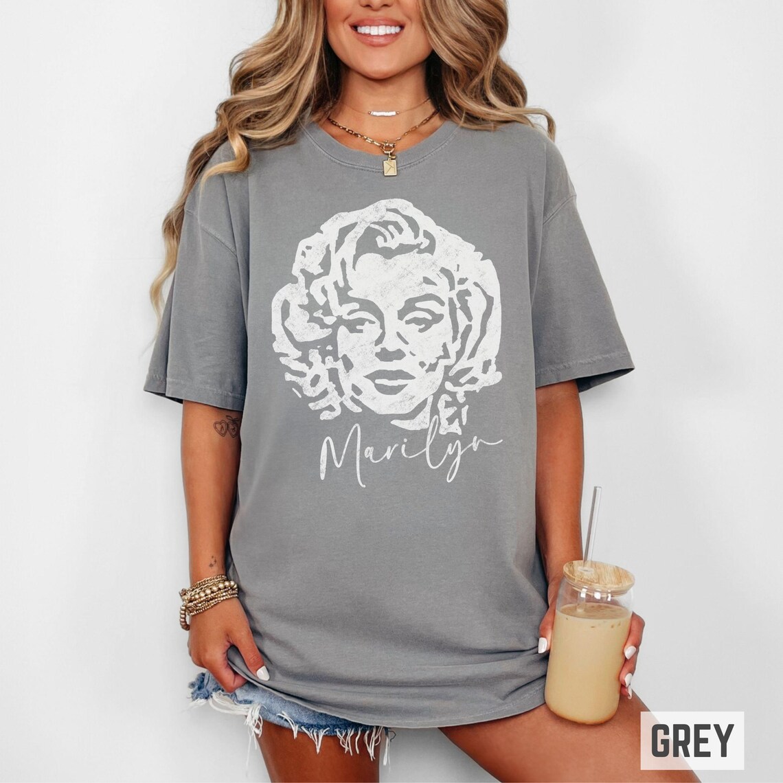 Paul Sinus Art Marilyn Monroe II T-Shirt pour Homme Blanc - Blanc - Large