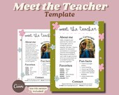 Meet the Teacher Open House Teacher Introduction Template Meet the Teacher Meet your Teacher Classroom Teacher Intro Classroom Management