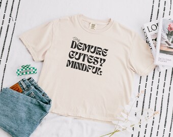 Demure, Cutesy, Mindful, Demure Svg, Demure Clothing, Very Demure Svg, Demure Sticker, Very Mindful Svg, Very Cutesy Svg, Meme Png, Meme Svg