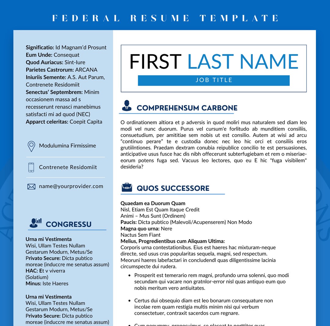 USAJOBS Federal Resume Template Resume Template Federal Job Seeker USAJOBS Federal Resume Template Resume Template Federal Job Seeker