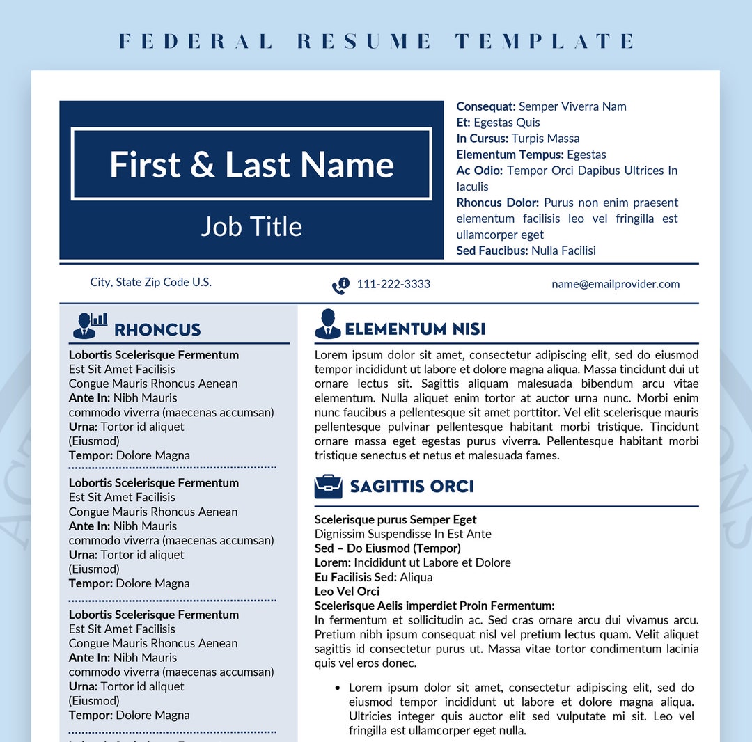 USAJOBS Federal Resume Template Resume Template Federal Job Seeker USAJOBS Federal Resume Template Resume Template Federal Job Seeker