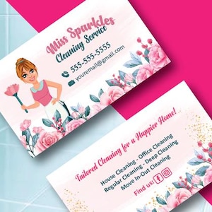 Tarjetas de Presentacion Limpiezas - Service de nettoyage Cartes de visite
