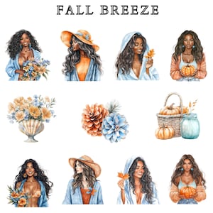 Fall Breeze Clipart| Autumn Fall| Commercial Use