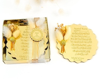 Personalized Ayatul Kursi Magnet Favors for Guests in Bulk, Wedding Baby Shower Birthday Ramadan Eid Islamic Muslim Party Favors Gifts