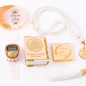 Ensemble cadeau islamique tout-en-un personnalisé, cadeaux pour invités, mariage baby shower anniversaire ramadan eid islamique musulman cadeaux de fête