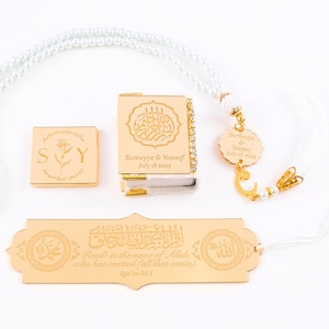 Personalized All in One Islamic Gift Set, Favors for Guests, Wedding Baby Shower Birthday Ramadan Eid Islamic Muslim Party Favors Gifts