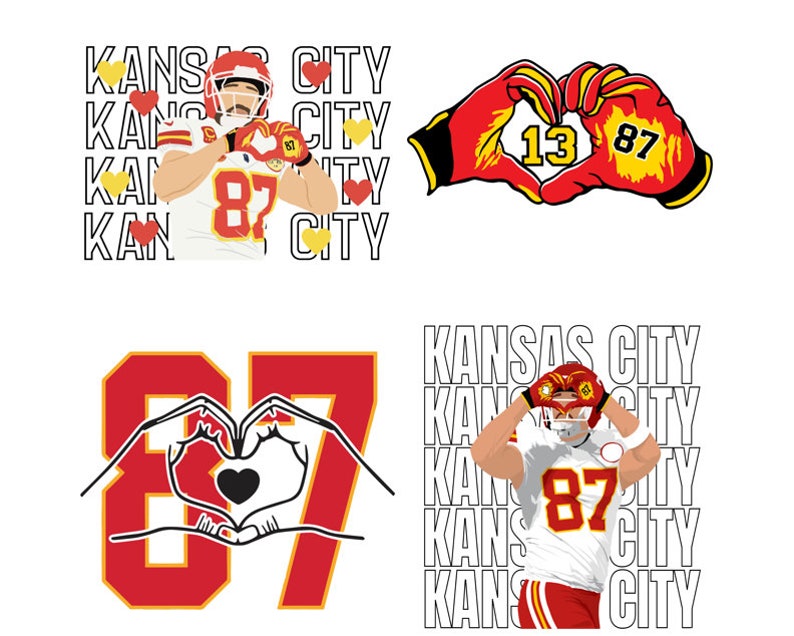 Travis Kelce Heart Hands Kansas City PNG Digital, Kelce Hand Heart png