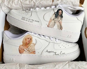 Billie Eilish Album Air Force 1 Custom BEST SELLING, Limited Edition, Perfect Gift,Mother day gift Order now>>> etsneaker.com/mins-215