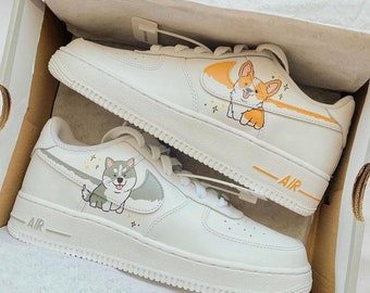 Corgi X Husky Air Force 1 Custom BEST SELLING, Limited Edition, Perfect Gift,Mother day gift Order now>>> etsneaker.com/mins-189