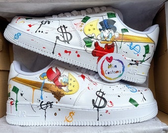 Donald Duck Air Force 1 Custom BEST SELLING, Limited Edition, Perfect Gift,Mother day gift Order now>>> etsneaker.com/mins-169