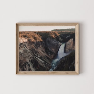 Yellowstone River Canyon Print, Western Home Decor, River Photography, Grand Canyon Of The Yellowstone, Rustic Printable Art